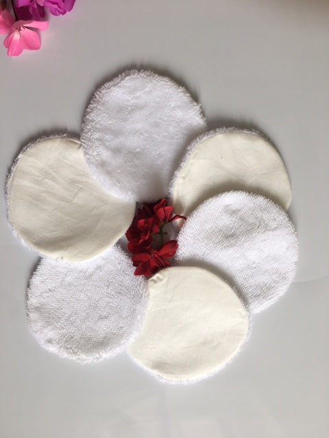 Lot de 6 lingettes démaquillantes lavables