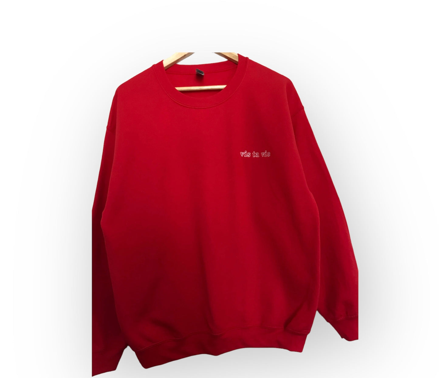 Sweat-shirt brodé unisexe.