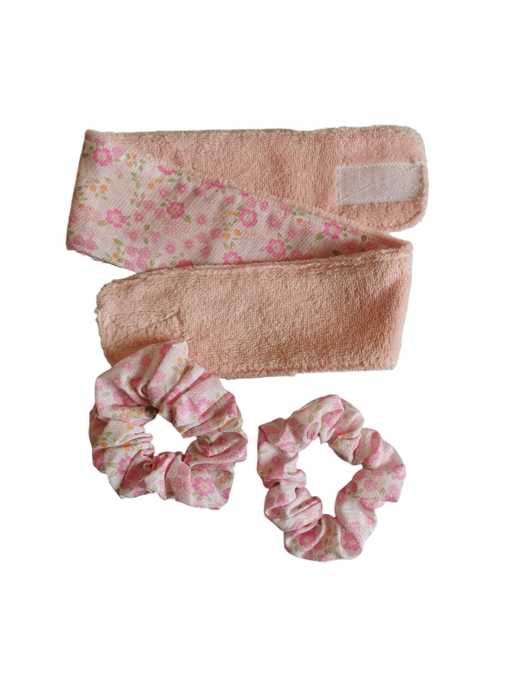 Lot de 5 lingettes démquillantes et accessoires pour les cheveux bandeau et chouchou