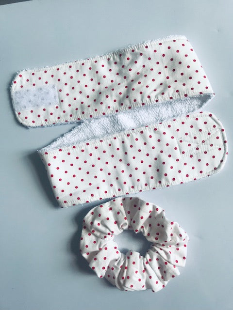 Lot de lingettes démquillantes et accessoires pour les cheveux
